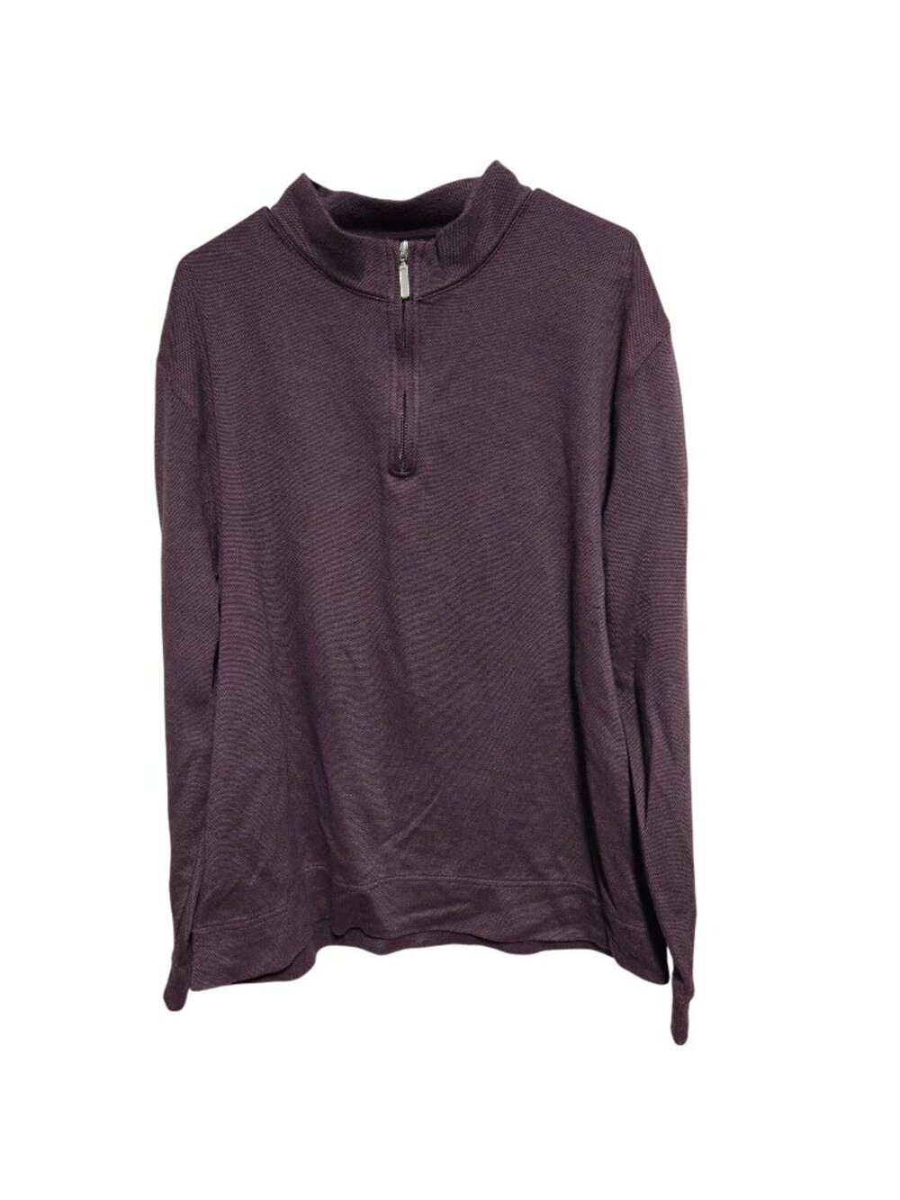 Kirkland Signature Sweater Mens Size XXL Plum Pullover 1/4 Zip Sweatshirt Casual